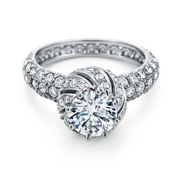 Tiffany & Co. Jewelry - Tiffany & Co. Schlumberger Buds Round Brilliant Engagement Ring with a Diamond